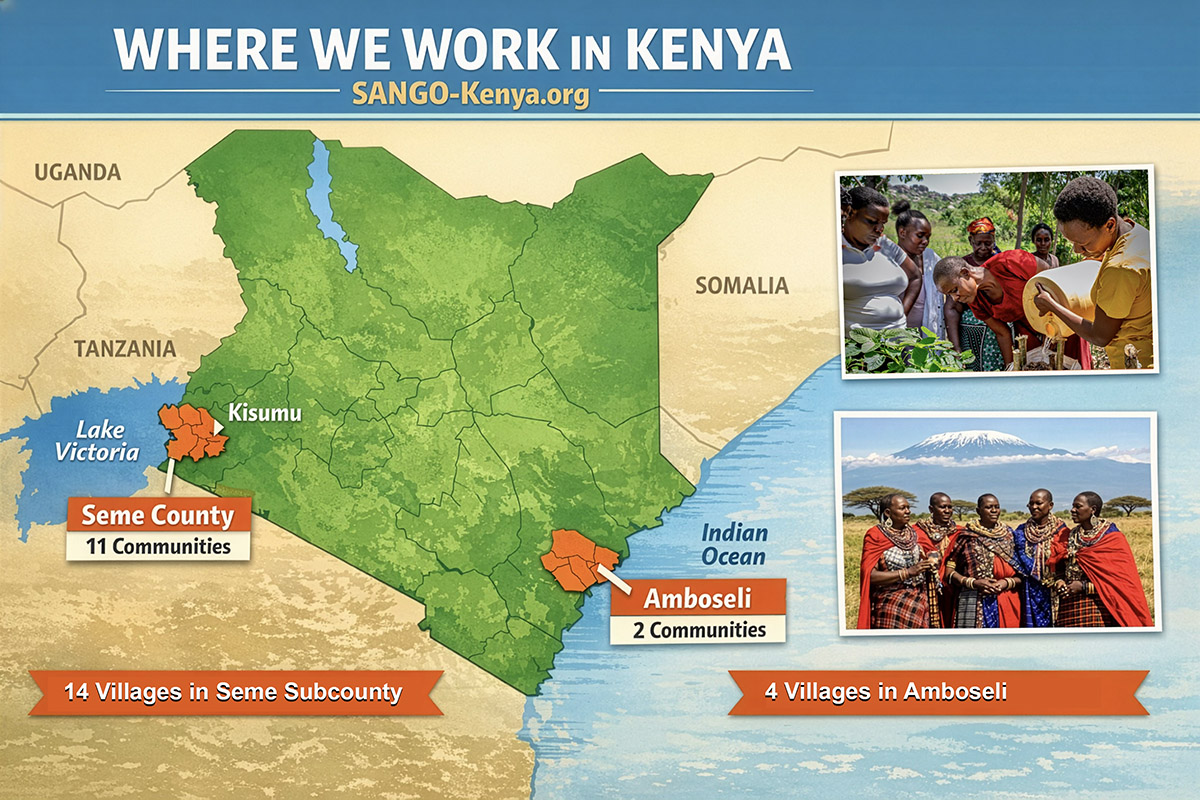 SANGO Kenya operates in Seme subcounty and in Amboseli